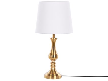 Lampe à Poser Dorée Et Blanche 63 Cm Hodmo