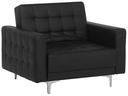 Fauteuil Cuir Pu Noir Aberdeen