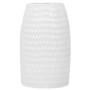 Grès Vase Décoratif 25 Cm Blanc Linzi