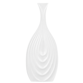 Céramique Vase Décoratif 39 Cm Blanc Thapsus