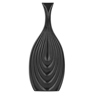 Céramique Vase Décoratif 39 Cm Noir Thapsus