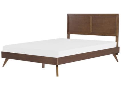 Lit Double 180 X 200 Cm Bois Foncé Istres