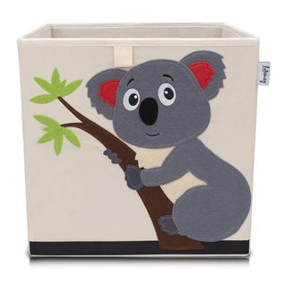 Boîte De Rangement En Tissu Pour Enfant "koala" Sur Fond Clair