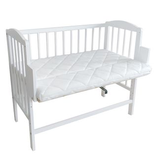 Lit D'appoint Bébé 90x40cm, Transformable En 90x55cm, Hauteur Réglable, Matelas Inclus Blanc Martha