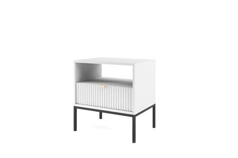 Table De Chevet Avon 54x39x56 Cm Blanc