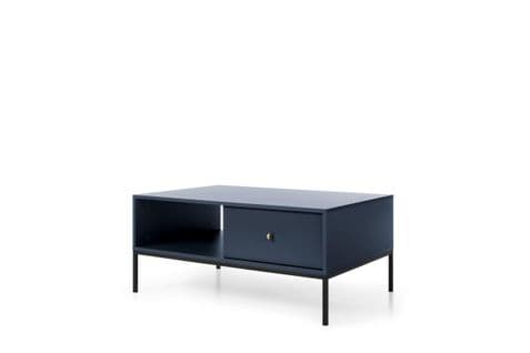 Table Basse Mono 103x68x46 Cm Bleu