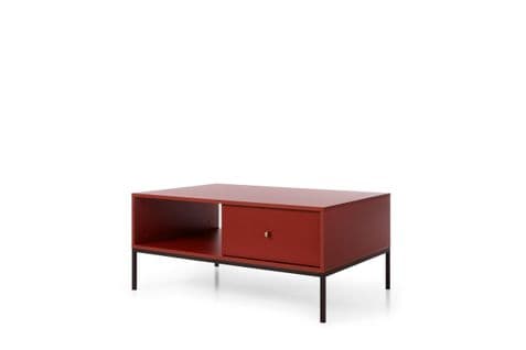 Table Basse Mono 103x68x46 Cm Rouge