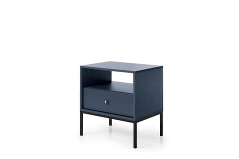 Table De Chevet Mono 54x39x56 Cm Bleu