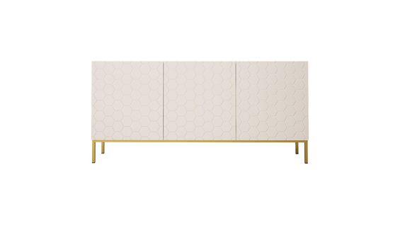 Buffet Hexa 160x37x76 Cm Blanc