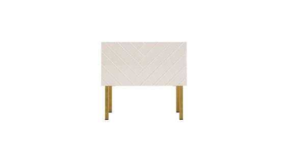 Table De Chevet Gala 50x37x45 Cm Blanc