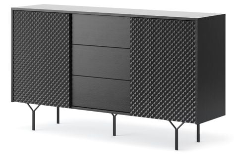 Buffet Raven 144x38x83 Cm Noir