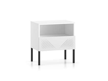 Table De Chevet Clearing 50x34x53 Cm Blanc