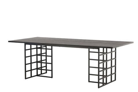 Table À Manger Ystad 100x220x75 Cm Noir