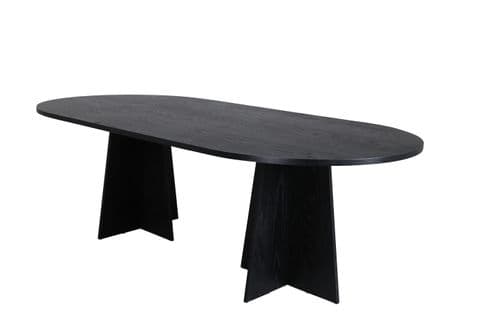 Table À Manger Bootcut 115x230x75 Cm Noir