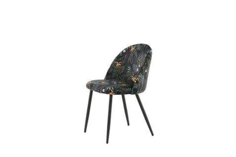 Chaise Velvet 50x48x77 Cm Noir