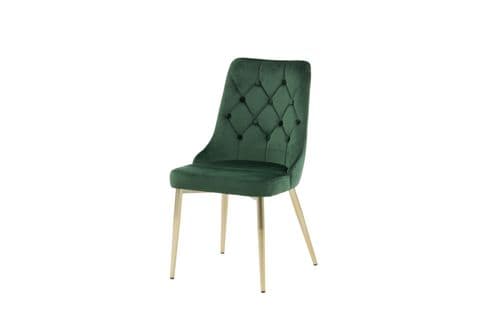 Chaise Velvet Deluxe 50x66x89 Cm Vert