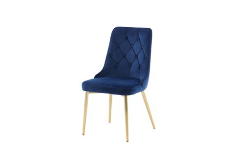 Chaise Velvet Deluxe 50x66x89 Cm Bleu