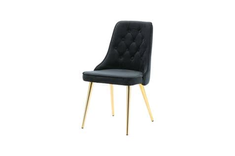 Chaise Velvet Deluxe 50x66x89 Cm Noir