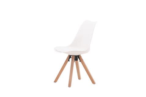 Chaise Zeno 48x56x84 Cm Blanc