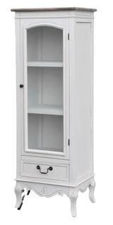 Vitrine Rimini White 48x35x133 Cm Blanc