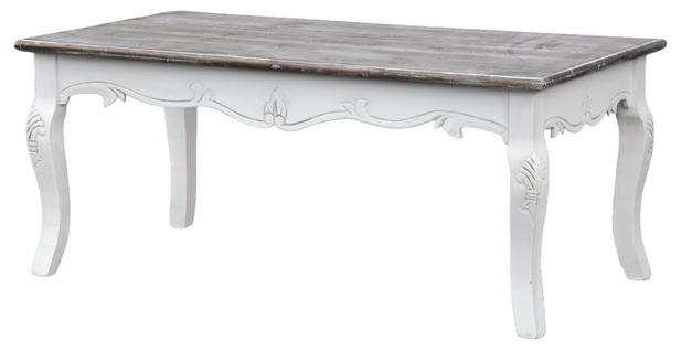 Table Basse Rimini White 120x60x50 Cm Blanc