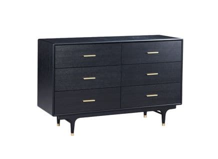 Commode Stilig 140x45x88 Cm Noir