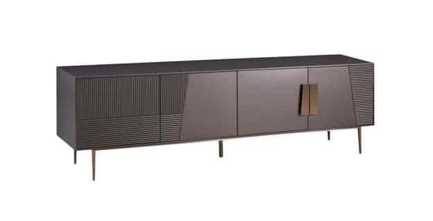 Meuble Tv Stilig 200x40x60 Cm Gris