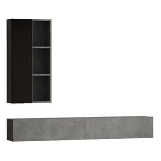 Meuble Tv Luvio 175x27x25 Cm Gris