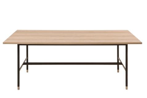 Table Rectangulaire En Bois Et Métal Noir L200 - Jersey