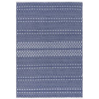 Tapis Intérieur Extérieur Shaley En Polyester Recyclé - Bleu - 160x230 Cm