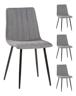 Lot de 4 chaises Diane Grise pour le prix de 3