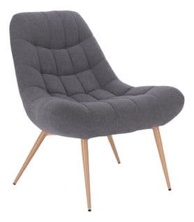 Fauteuil BERGAME Tissu gris clair