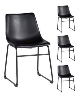 Lot de 4 chaises "ROMANE" coloris noir pour le prix de 3