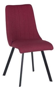 Chaise CARINA tissu lie de vin