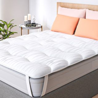 CASABEL Surmatelas 80x200 cm Réversible Hiver Été en Microfibre et Face Polaire - Confort Optimal