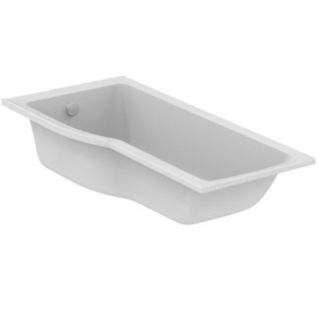 Baignoire Pour Bain/douche 170x80 Asymétrique Connect Air Gauche Blanc