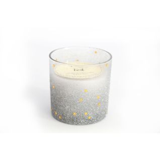 Bougie De Noël En Pot Paillettes Ice - Argent