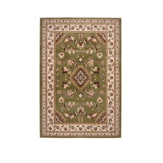 Tapis Orient Rectangle Intérieur Courtes Mèches Sherborne Vert 240x340