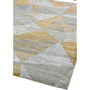 Tapis De Salon Moderne Blocks En Polyester - Jaune - 120x170 Cm