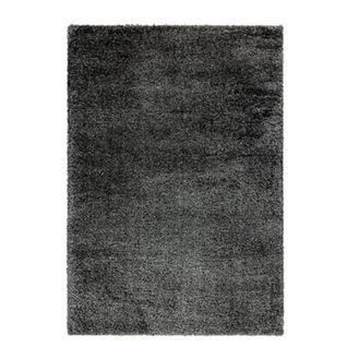 Tapis Shaggy Python En Polyester - Gris Anthracite - 120x170 Cm