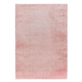 Tapis Shaggy Python En Polyester - Rose - 120x170 Cm