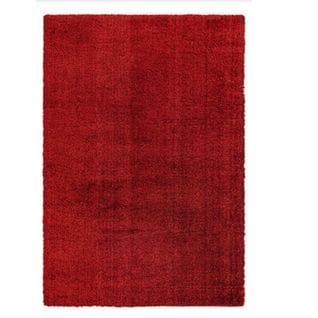 Tapis Shaggy Python En Polyester - Rouge - 120x170 Cm
