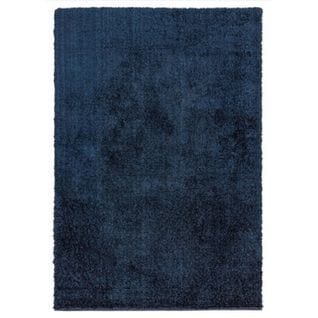 Tapis Shaggy Python En Polyester - Bleu Marine - 200x290 Cm