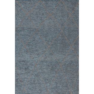 Tapis De Salon Blueberry En Jute - Bleu - 120x170 Cm