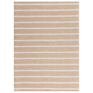 Tapis Moderne Strippy En Coton - Blanc - 160x230 Cm