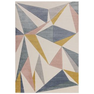 Tapis De Salon Kadeo En Polypropylène - Bleu - 160x230 Cm