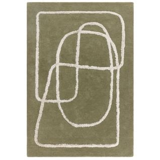 Tapis De Salon Moderne En Laine Eternity En Laine - Vert - 160x230 Cm