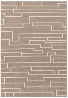Tapis De Salon Moderne Cant En Polyester - Marron - 80x150 Cm
