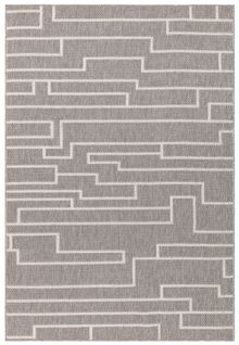 Tapis De Salon Moderne Cant En Polyester - Gris - 80x150 Cm