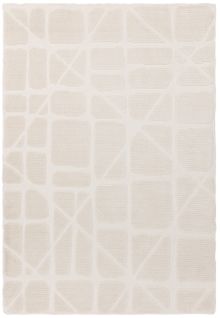 Tapis De Salon Tissé Plat Fjord En Polyester - Beige - 80x150 Cm